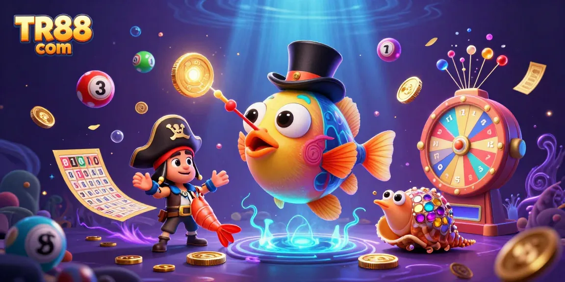 Experience the vibrant excitement of TR88 com with colorful lottery elements and engaging characters.