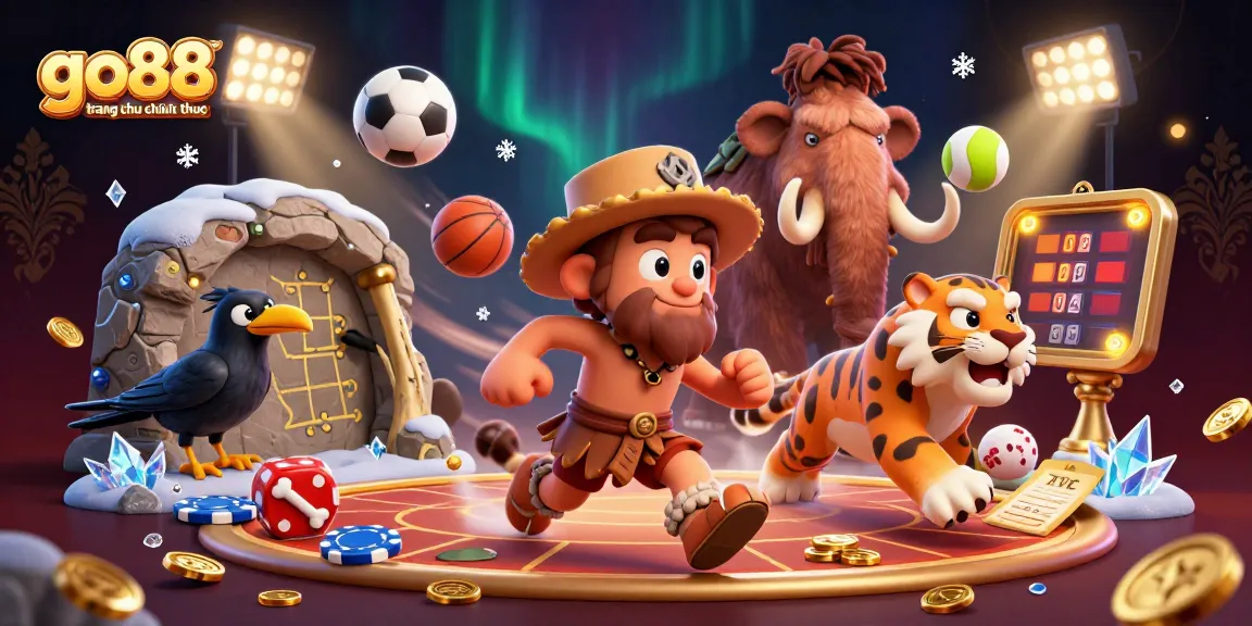 Experience thrilling gaming action at go88 trang chu chinh thuc with prehistoric characters and dynamic sports elements.
