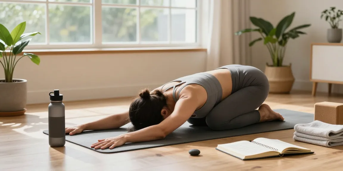 Koi Aminos retatrutide wellness yoga session in serene home gym