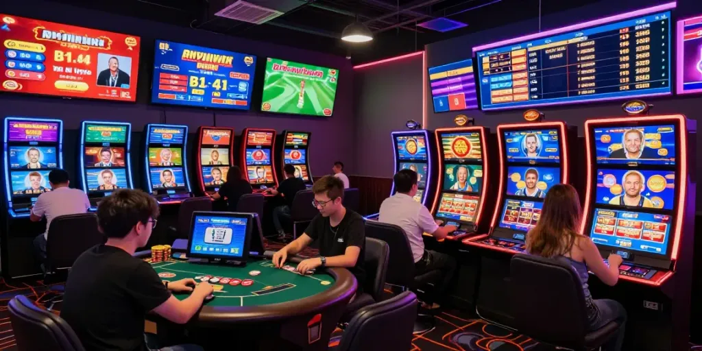Engaging online gaming environment at SIN88 nhà cái featuring diverse betting options and vibrant atmosphere.